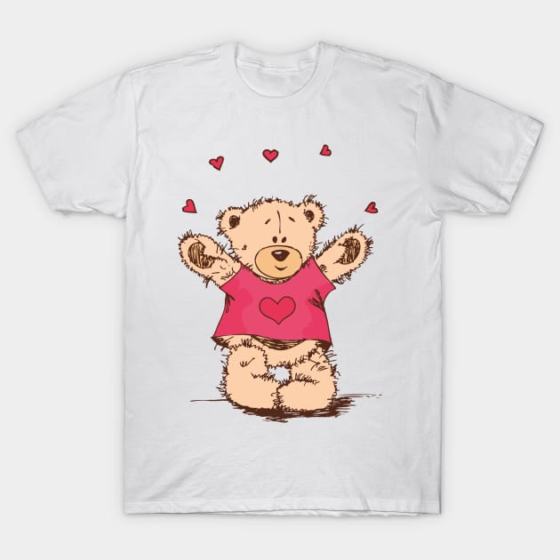 Valentine's Day - Lovely Bear T-Shirt by GNDesign